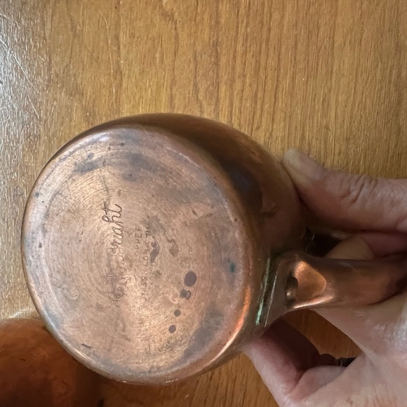 Two Vintage Solid Copper Cups - Picture 3 of 3
